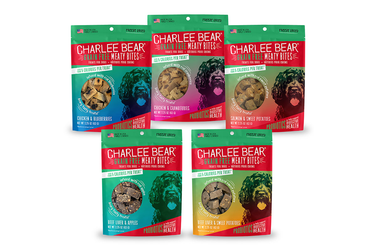 Charlee Bear's improved Grain Free Meaty Bites dog treats
